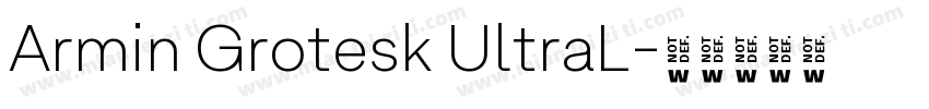 Armin Grotesk UltraL字体转换